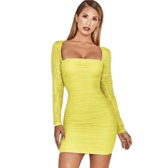 House of CB Yellow Mini Dress - Picture 3 of 9
